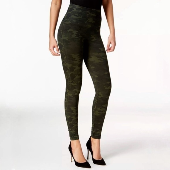 Spanx Look At‎ Me Now Leggings Green Camo - Picture 1 of 7